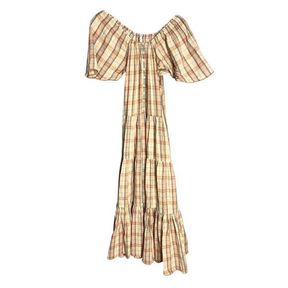 The Great. The Iris Dress in Washed Rose Plaid Size 0 XS Midi - Picture 4 of 6